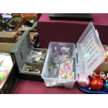 A Large Quantity of Coinage, from the World, Czech banknote, stamps, cash tin, etc.