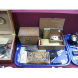Gent's Cufflinks, studs, "The Acme Boy Scouts" whistle, Tea caddy, trinket box, photograph album,