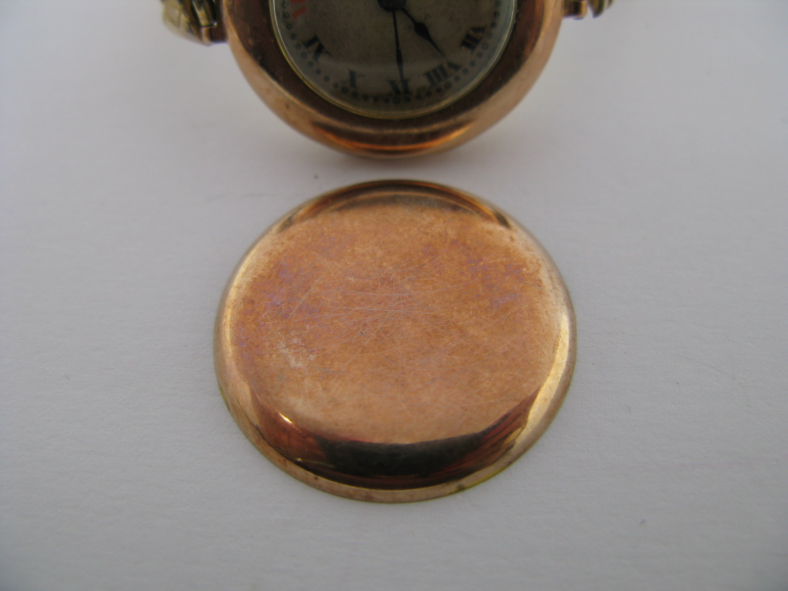 Rolex; A 9ct Gold Cased Ladies Wristwatch, the unsigned dial with black and orange Roman numerals, - Image 5 of 6