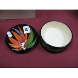 A Moorcroft Pottery Circular Box and Cover, painted in the Paradise Found pattern by Vicky Lovatt,
