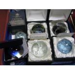 Caithness Paperweights: Glamis Castle, limited edition No. 139/250; Royal Wedding Moonflower, No.