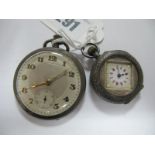 A Hallmarked Silver Cased Openface Pocketwatch, the dial with Arabic numerals and seconds subsidiary