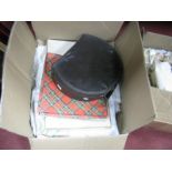 Linens, table mats, case, etc:- Two Boxes