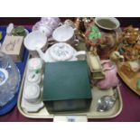 Six Colcough Teacups and Saucers, Sadler teapot, R. Art pottery jug, Polish paperweight, etc:- One