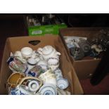 Quantity of Pottery Plates, glassware, Duchess, tea ware, original ceramics, etc:- Three Boxes