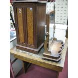 A 1930's Oak Draw Leaf Dining Table, (top marked); an early XX Century mahogany pot cupboard, with