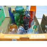 A Quantity of Coloured Glassware:- One Box