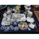 Plichta Cat, dolls teaware, sherry label, other miniatures:- One Tray