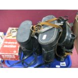 USSR 12x40, Prinz 8x40, Hanimex 12x50 and 10x50 Binoculars, Datamath II calculator, etc:- One Tray