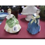 Royal Doulton Figurines, 'Soiree' HN 2312 and 'Adrienne' H 2304.