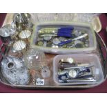 Starlon Gent's Wristwatch, other watches, cutlery, coinage, plated tray, etc