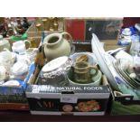 Hillstonia Jugs, XIX Century bottles, Queensbury china tea service, etc:- Two Boxes