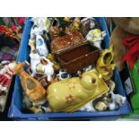 A Quantity of Cow Creamers, butter dishes, etc:- One Box