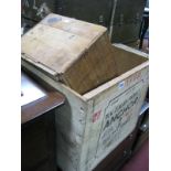 A Large Pine Shop Crate, marked 'Anchor Milk Powder', plus another lidded pine crate marked 'John