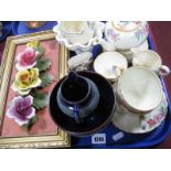 Royal Cauldron 'Diane' Tea For Two of Eight Pieces, Capo di Monte Roses, etc:- One Tray