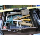 A Skillsaw Classic 1350w 65mm Circular Saw, DIY tools, spirit level, a Newton Chambers Pneumatic