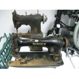 An Early XX Century Heavy Duty Cast iron Framed Singer Sewing Machine, applied label reading 108W20,