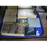 Autograph Books, stamps, matchbox labels, commemorative medallions etc:- One Tray