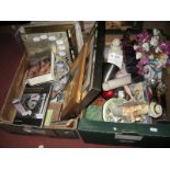 Cards, onyx boxes, candlesticks, Capo di Monte, picnic hamper, photograph frames, etc. (3)