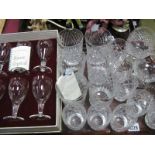 Brierley Whisky Glasses, Stuart tots, wines, etc:- One Tray