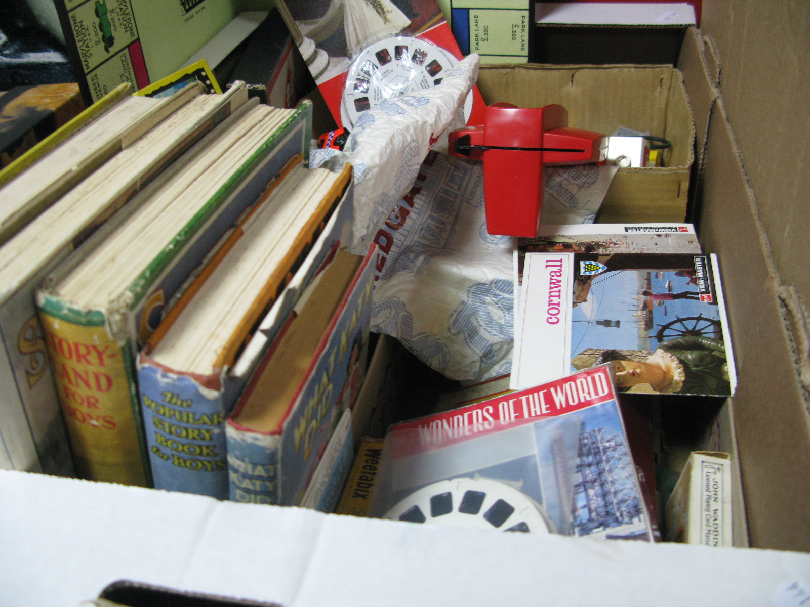 Vintage Monopoly and Other Games, Viewmaster and assorted slides including The Royal Wedding