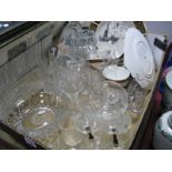 A Doulton Police Superintendent's Bowl, rose bowls, drinking glasses, Royal Stafford tea ware, etc:-