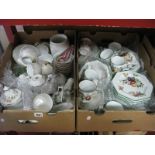 Johnson Brothers Berry Dinner Ware; together with 'Fresh Fruit' by Regal. Czech lustre tea ware,