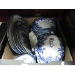 Blue and White Tableware, including 'Ruby' tureens.