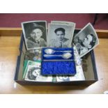 World and GB Pre-Decimal Coinage, (silver content noted), schoolboy stamp album, Edward G Robinson