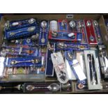 A Collection of Assorted Souvenir Teaspoons:- One Tray