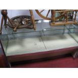 Shop Display Cabinet, with a glass top and front, one internal shelf, 88cm high, 150cm wide.