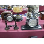 1920's Prestons Limited Bolton Aneroid Barometer, on a bakelite stand, together with a 1920's oak