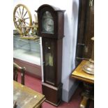 Tempus Fugit Grandmother Clock, in dome mahogany effect case.