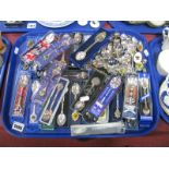 A Collection of Assorted Souvenir Teaspoons:- One Tray