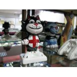 A Lorna Bailey Figure - Forever England Football Cat, limited edition 1/1.