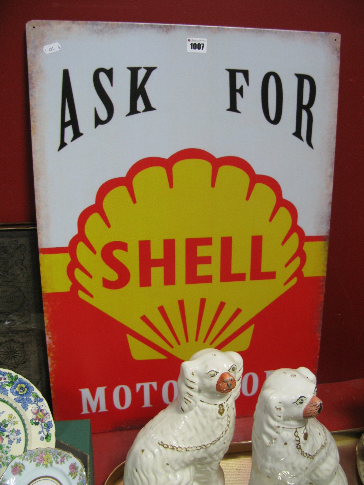 Ask For Shell Motor Oil Metal Wall Sign.