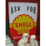 Ask For Shell Motor Oil Metal Wall Sign.