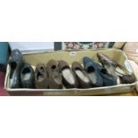 Four Pairs of C.1930's/40's Leather and Suede Shoes, and a pair of later Julie Fitzmaurice of