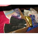 Scarves, bags, gloves, toiletries, etc:- Two Boxes