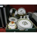 Denby Stoneware Floral Tableware of Twenty Six pieces, Masons ginger jar, etc:- One Box