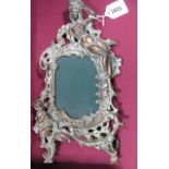 Early XX Century Cast Metal Photograph Frame, with 'C' scroll and a cherub.