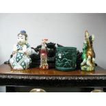 Chinese Pottery Exotic Bird, 29.5cm high, Buddah, horse group, Bretby jardiniere.