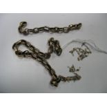 A Part Chain, (damaged), together with a fine two colour chain.