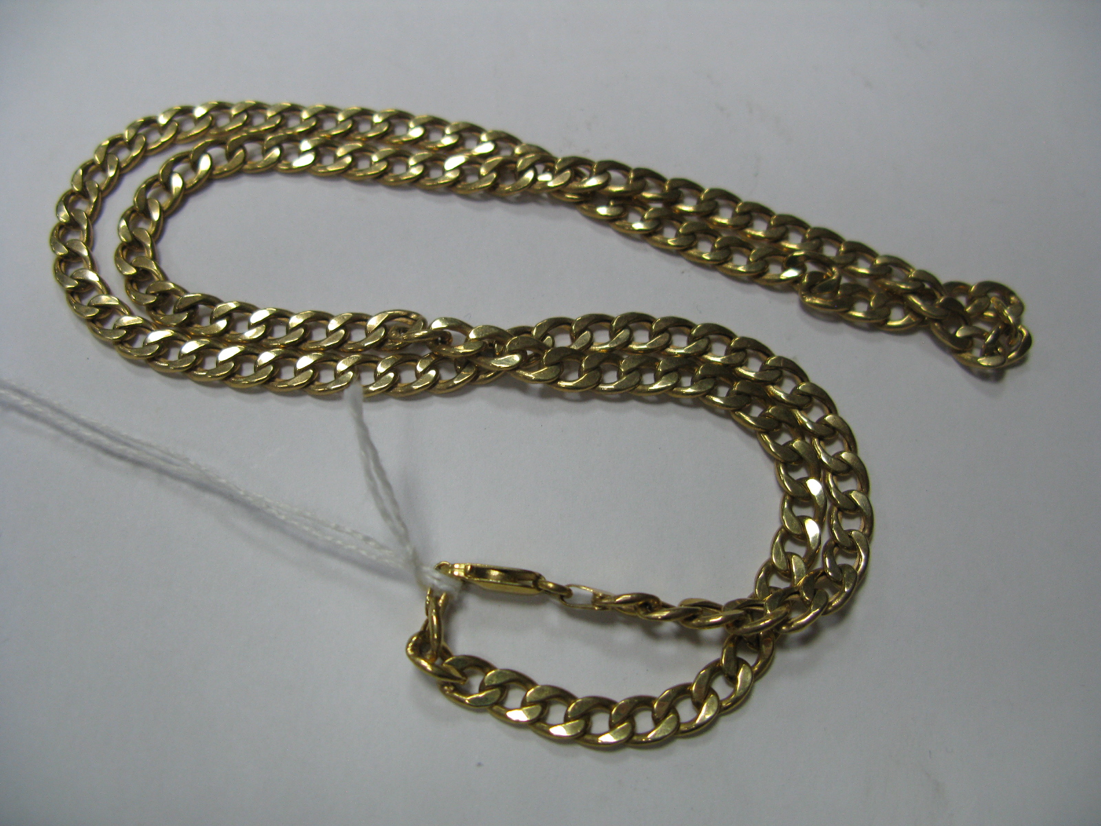 A 9ct Gold Curb Link Chain, of uniform design.