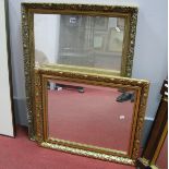 Two Gilt Framed Rectangular Wall Mirrors.