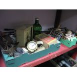 Two Mid XX Century Artists Wooden Easels, Pifco hair dryer stand (boxed), Kodak Ltd timing clock,