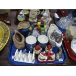 Whisky Water Jugs, Baloon lady figure, novelty condiments, etc:- One Tray