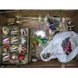 Vintage Christmas Baubles and Decorations:- One Box