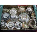 A Collection of Late XIX to Early XX Century Mason's Cups and Saucers, various patterns.