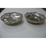 A Pair of Hallmarked Silver Dishes, Mappin & Webb, Sheffield 1942, each of circular form with